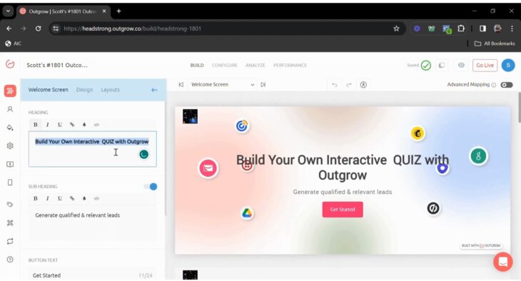 Creating Quizzes with Outgrow